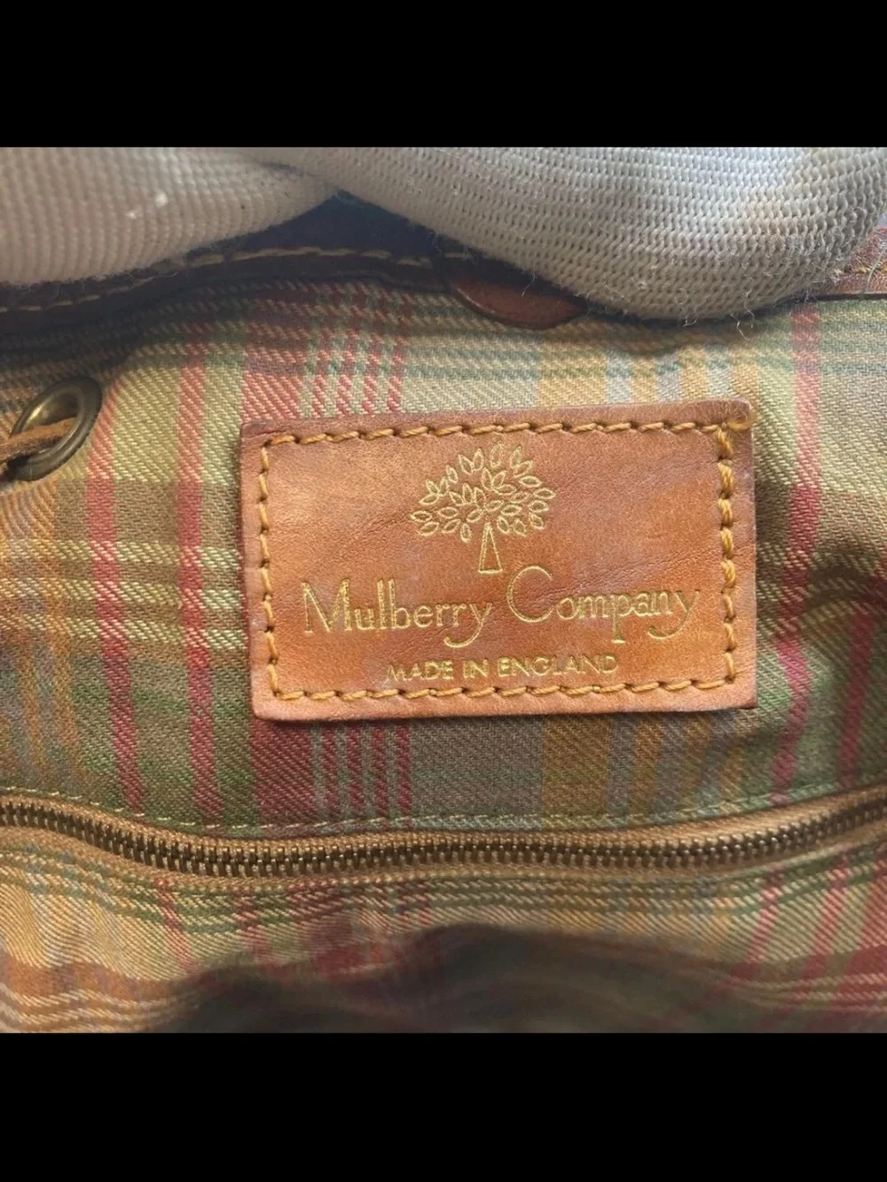 Mulberry Olive Green and Brown Leather Drawstring Shoulder Bag